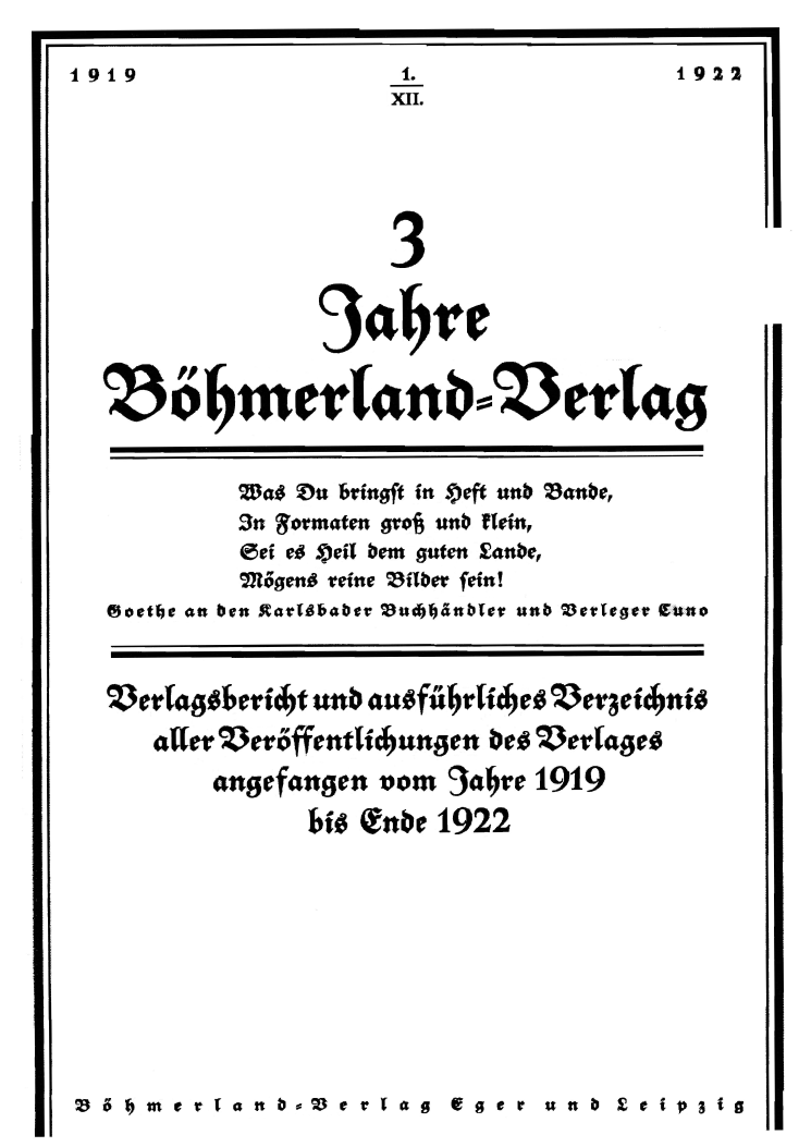 3 Jahre Böhmerland Verlag