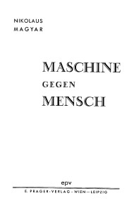 E. Prager Titelblatt Maschine