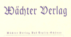 Wächter Verlag Briefkopf